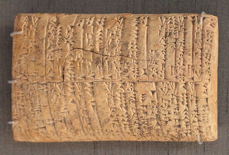 Tablet from Sumer mentioning The granary of the village of Meluhha